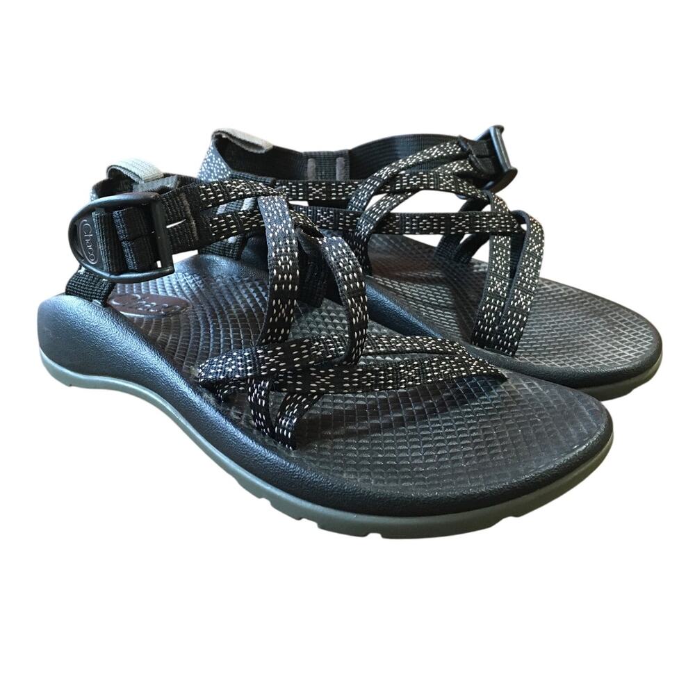 Chaco ZX/1 Ecotread Big Kid Size 3 Dual Adjustable Strap Sandal Black Sport Shoe